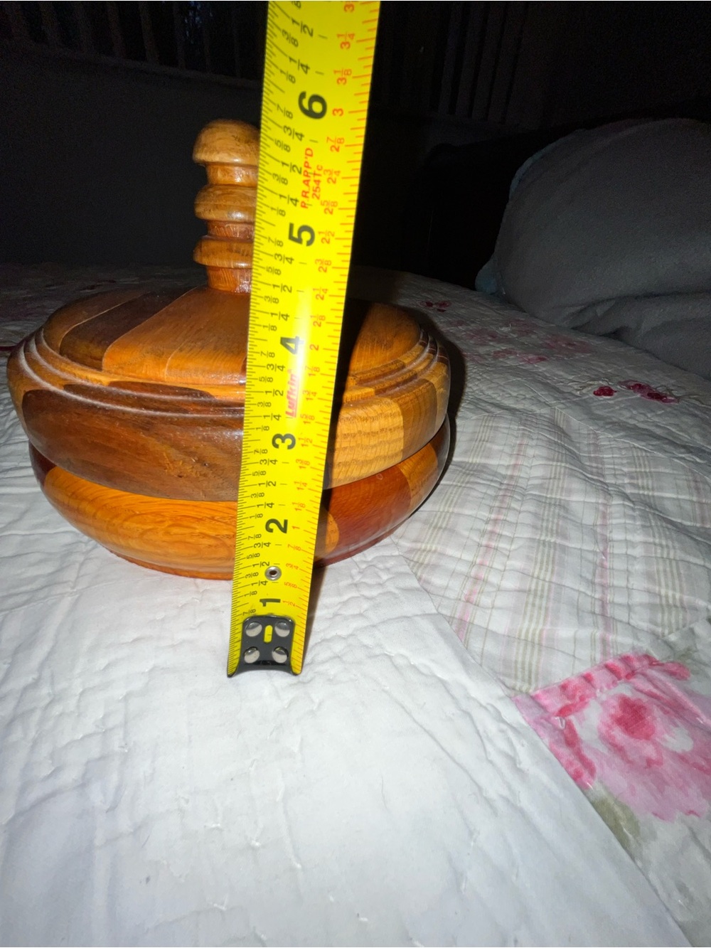 Handcrafted Wooden Half-Moon Trinket Box Hand Turned Half Circle Design - Picture 13 of 16